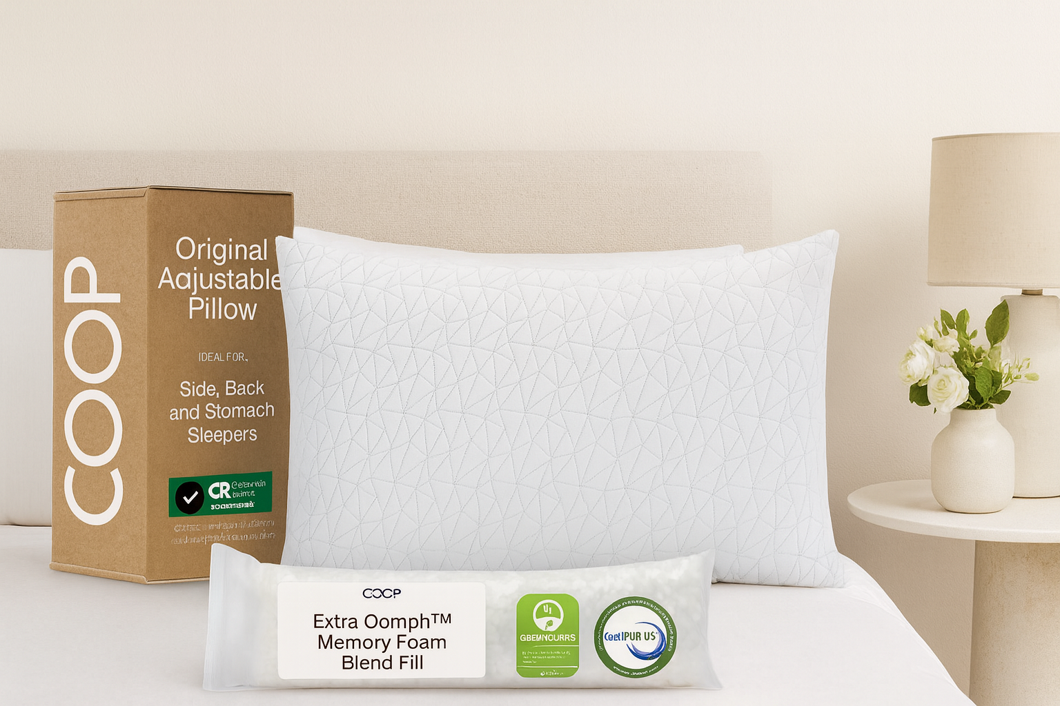 Coop Home Goods Memory Foam Pillow