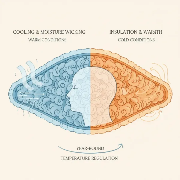 Wool Pillows: Unlocking the Benefits of Natural Temperature Regulation